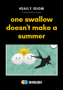 One swallow doesn’t make a summer tienganhaz.com idioms
