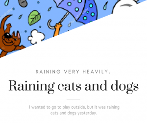Raining cats and dogs tienganhaz.com idioms