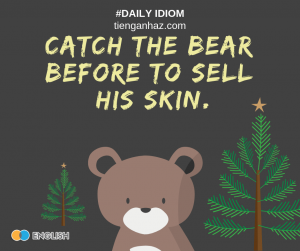 Catch the bear before to sell his skin the most common English idioms tienganhaz.com